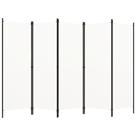 vidaXL fehér 5 paneles paraván 250 x 180 cm