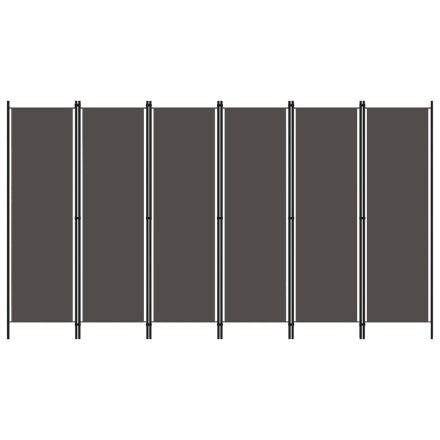 vidaXL antracitszürke 6 paneles paraván 300 x 180 cm