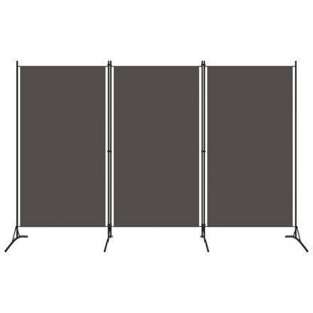 vidaXL antracitszürke 3 paneles paraván 260 x 180 cm 