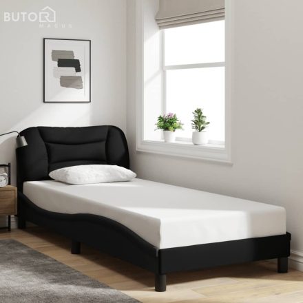 vidaXL ágykeret matrac nélkül fekete 90x190 cm szövet