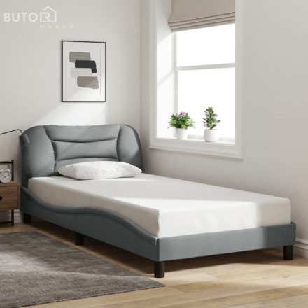 vidaXL világosszürke szövet ágykeret matrac nélkül 100x200 cm