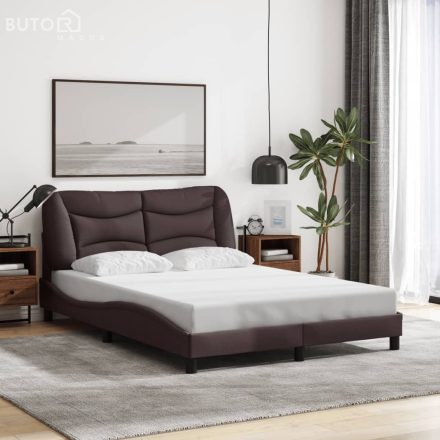 vidaXL sötétbarna szövet ágykeret matrac nélkül 140 x 200 cm