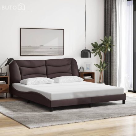 vidaXL sötétbarna szövet ágykeret matrac nélkül 180 x 200 cm