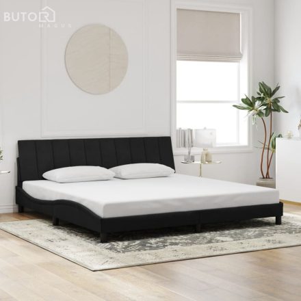 vidaXL fekete bársony ágykeret matrac nélkül 200 x 200 cm