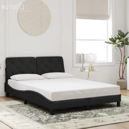 vidaXL fekete bársony ágykeret matrac nélkül 120x200 cm