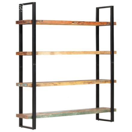 vidaXL 4 szintes tömör újrahasznosított fa könyvespolc 160x40x180 cm