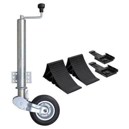 vidaXL utánfutó támasztókerék kerékékekkel 60 mm