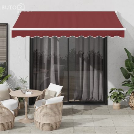 vidaXL burgundi vörös automata kihúzható napellenző 300 x 250 cm