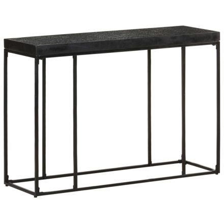 vidaXL fekete tömör akácfa és mangófa tálalóasztal 110 x 35 x 76 cm