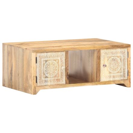 vidaXL tömör mangófa dohányzóasztal 90 x 50 x 35 cm
