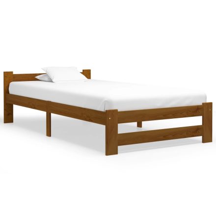 vidaXL mézbarna tömör fenyőfa ágykeret 90 x 200 cm 