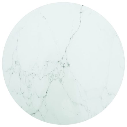 vidaXL fehér edzett üveg asztallap márványdizájnnal Ø60 x 0,8 cm