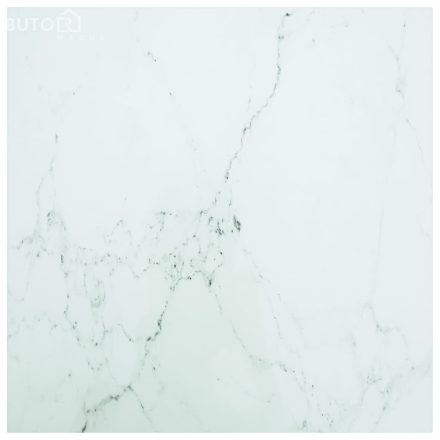 vidaXL fehér edzett üveg asztallap márványdizájnnal 70 x 70 cm 6 mm