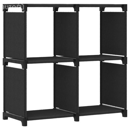 vidaXL 4 rekeszes fekete szövet bemutató polc 69 x 30 x 72,5 cm
