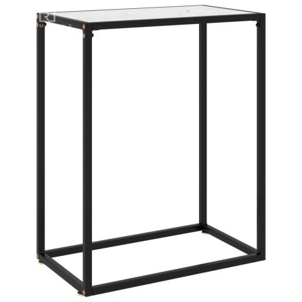 vidaXL fehér edzett üveg tálalóasztal 60 x 35 x 75 cm