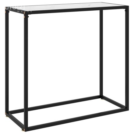 vidaXL fehér edzett üveg tálalóasztal 80 x 35 x 75 cm