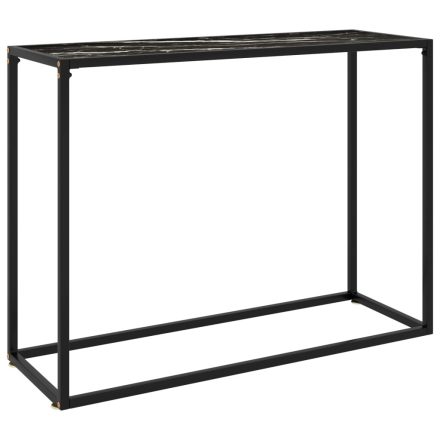 vidaXL fekete edzett üveg tálalóasztal 100 x 35 x 75 cm