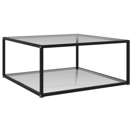 vidaXL átlátszó edzett üveg dohányzóasztal 80 x 80 x 35 cm