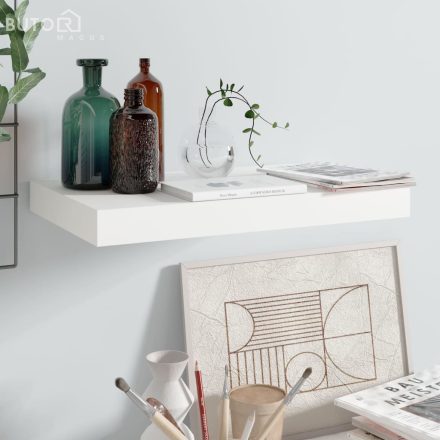 vidaXL magasfényű fehér MDF lebegő fali polc 40 x 23 x 3,8 cm