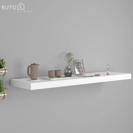 vidaXL fehér MDF lebegő fali polc 90 x 23,5 x 3,8 cm