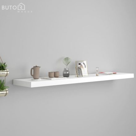 vidaXL fehér MDF lebegő fali polc 120 x 23,5 x 3,8 cm