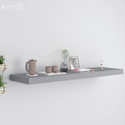 vidaXL szürke MDF lebegő fali polc 90 x 23,5 x 3,8 cm