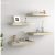 vidaXL 4 db tölgyszínű MDF lebegő fali polc 40 x 23 x 3,8 cm