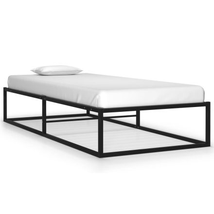 vidaXL fekete fém ágykeret 100 x 200 cm