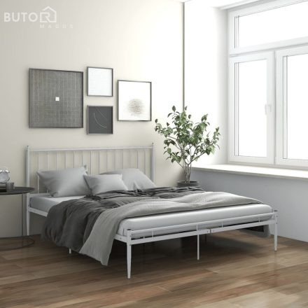 vidaXL fehér fém ágykeret 200 x 200 cm