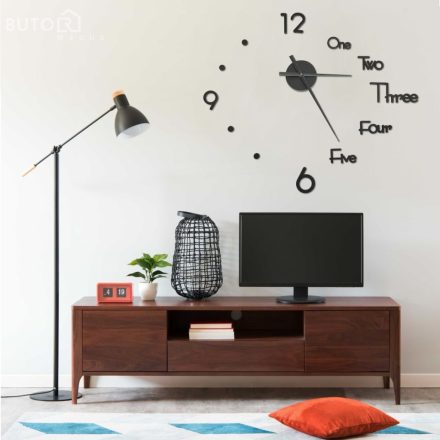 vidaXL fekete modern 3D falióra 100 cm XXL