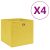 vidaXL 4 db sárga nem szőtt szövet tárolódoboz 28 x 28 x 28 cm
