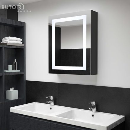 vidaXL tükrös fürdőszobaszekrény LED világítással 50 x 13 x 70 cm