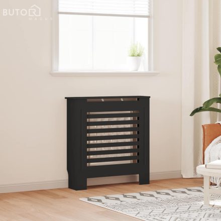 vidaXL fekete MDF radiátorburkolat 78 cm