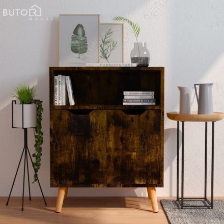 vidaXL füstös tölgy színű szerelt fa tálalószekrény 60 x 30 x 72 cm