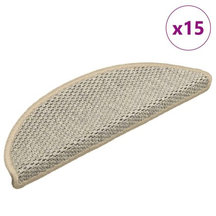 vidaXL 15 db szizálhatású világoszöld öntapadó lépcsőszőnyeg 56x17x3cm