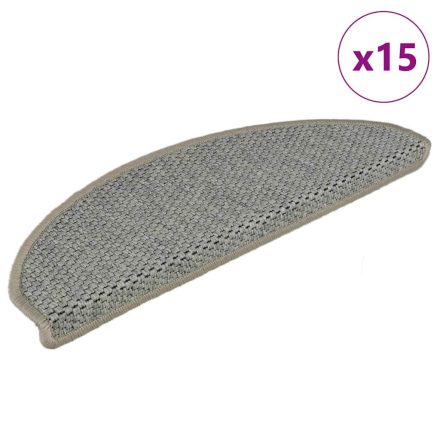 vidaXL 15 db szizálhatású világoszöld öntapadó lépcsőszőnyeg 65x21x4cm
