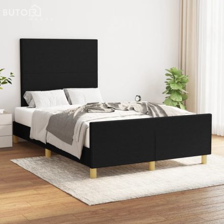 vidaXL ágykeret matrac nélkül fekete 120x190 cm szövet