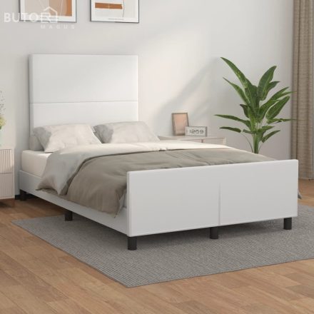 vidaXL ágykeret matrac nélkül fehér 120x190 cm műbőr