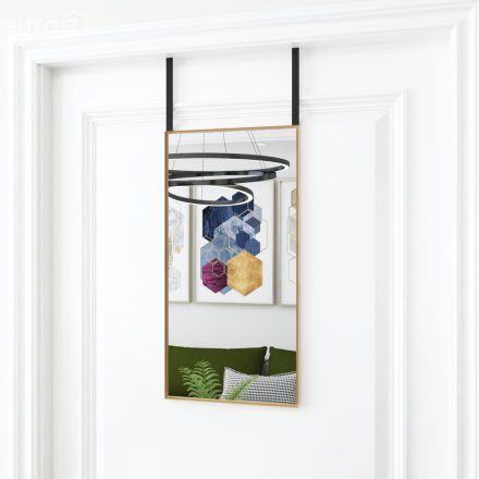vidaXL arany üveg és alumínium ajtótükör 30x60 cm