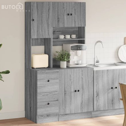 vidaXL szürke sonoma színű szerelt fa konyhaszekrény 95 x 50 x 180 cm