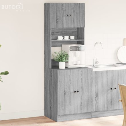 vidaXL szürke sonoma színű szerelt fa konyhaszekrény 60 x 50 x 180 cm