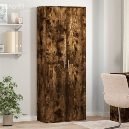 vidaXL füstös tölgy színű szerelt fa magasszekrény 70 x 35 x 180
