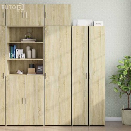 vidaXL sonoma tölgy szerelt fa vékony tárolószekrény 50x42,5x225 cm