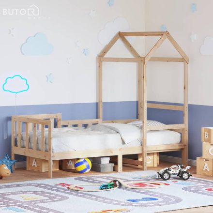 vidaXL tömör fenyőfa kanapéágy tetővel 90 x 200 cm