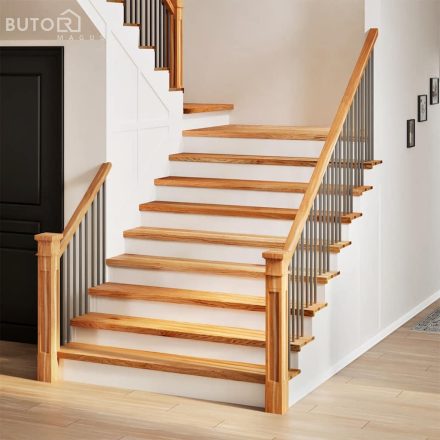 vidaXL 20 db tömör tölgyfa világosbarna lépcsőfokok 120x30x2 cm