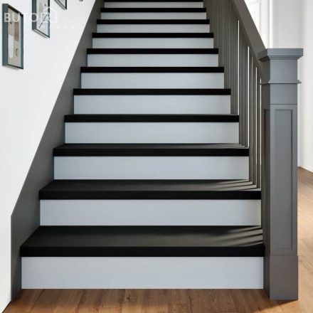 vidaXL lépcsőfokok 4 db Sötétbarna 90x25x2 cm tömör fa tölgyfa