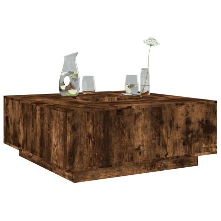 vidaXL füstös tölgy színű szerelt fa dohányzóasztal 100x100x40 cm