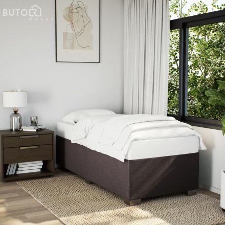 vidaXL sötétbarna szövet ágykeret matrac nélkül 90x190 cm