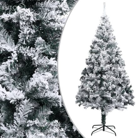 vidaXL zöld PVC műkarácsonyfa pelyhes hóval 400 cm