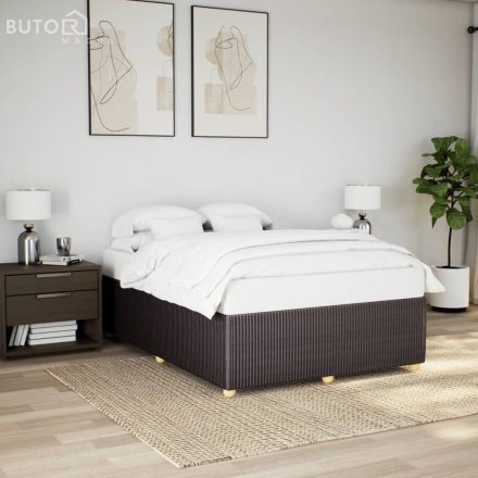 vidaXL sötétbarna szövet ágykeret matrac nélkül 140 x 190 cm